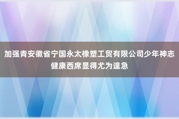 加强青安徽省宁国永太橡塑工贸有限公司少年神志健康西席显得尤为遑急